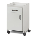 Clinton Mobile Bedside Cabinet, Slate Gray 8720-1SG